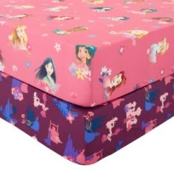 Disney Princess Set Of 2 Fitted Sheets 7 Disney Princess Set Of 2 Fitted Sheets -IT Luggage Kids Sales Store 30898191 alt01