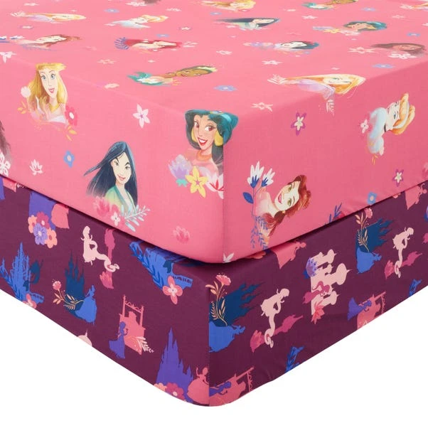 Disney Princess Set Of 2 Fitted Sheets 2 Disney Princess Set Of 2 Fitted Sheets - Image 2