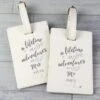Personalised Lifetime Of Adventures Couples Leather Luggage Tags
