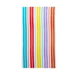 Catherine Lansfield Rainbow Stripe Cotton Beach Towel -IT Luggage Kids Sales Store 30911352 alt04