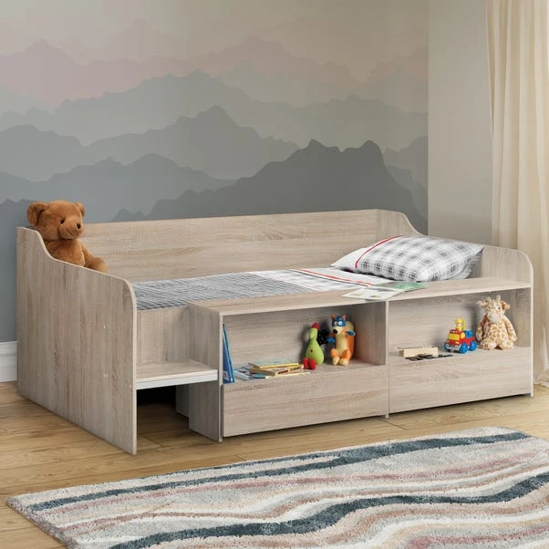Stella Low Sleeper Children's Bed With Shelving 1 Stella Low Sleeper Children's Bed With Shelving