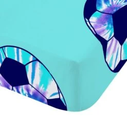 Catherine Lansfield Tie Dye Football Purple Fitted Sheet -IT Luggage Kids Sales Store 30913677 alt01