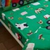 Catherine Lansfield Farmyard Animals Green Fitted Sheet