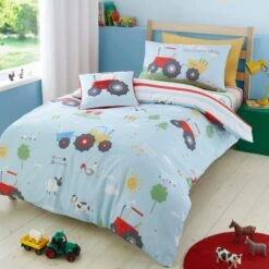 Farmyard Animal Single Duvet Cover & Pillowcase Set -IT Luggage Kids Sales Store 30914838 alt02