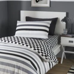 Becket Stripe Duvet Cover & Pillowcase Set 10 Becket Stripe Duvet Cover & Pillowcase Set -IT Luggage Kids Sales Store 30914863 alt01