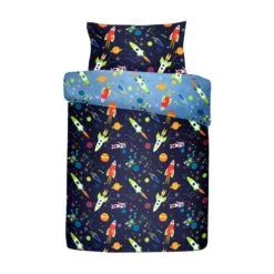 Supersonic Glow In The Dark Duvet Cover & Pillowcase Set -IT Luggage Kids Sales Store 30915086 alt02