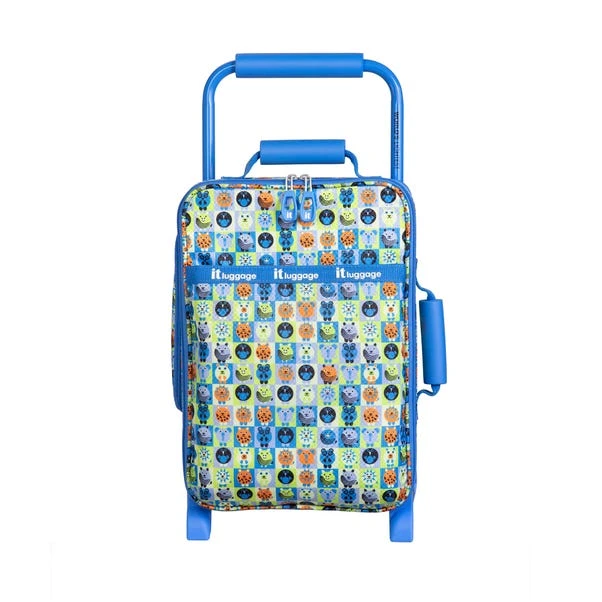 IT Luggage Curiosity Soft Shell Kiddies Minimals Blue Suitcase 2 IT Luggage Curiosity Soft Shell Kiddies Minimals Blue Suitcase - Image 2