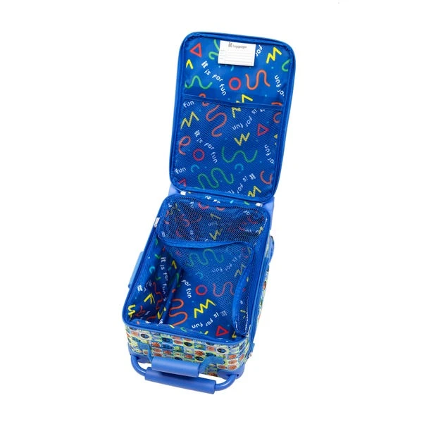 IT Luggage Curiosity Soft Shell Kiddies Minimals Blue Suitcase 6 IT Luggage Curiosity Soft Shell Kiddies Minimals Blue Suitcase - Image 6