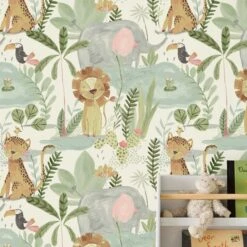 Jungle Friends Wallpaper -IT Luggage Kids Sales Store 30922286 alt01