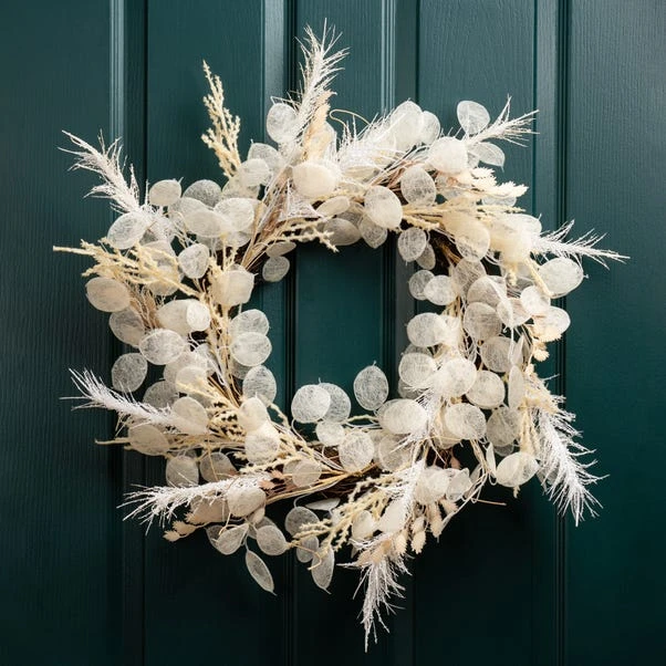 Artificial Cream Eucalyptus Wreath 1 Artificial Cream Eucalyptus Wreath