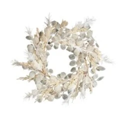 Artificial Cream Eucalyptus Wreath 5 Artificial Cream Eucalyptus Wreath -IT Luggage Kids Sales Store 30927374 alt02