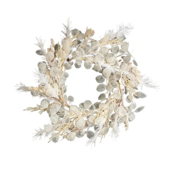 Artificial Cream Eucalyptus Wreath 3 Artificial Cream Eucalyptus Wreath - Image 3