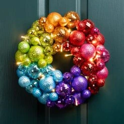 Disco Ball Light Up Wreath -IT Luggage Kids Sales Store 30927708