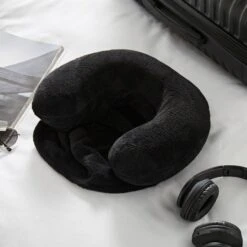 Black Hooded Travel Pillow