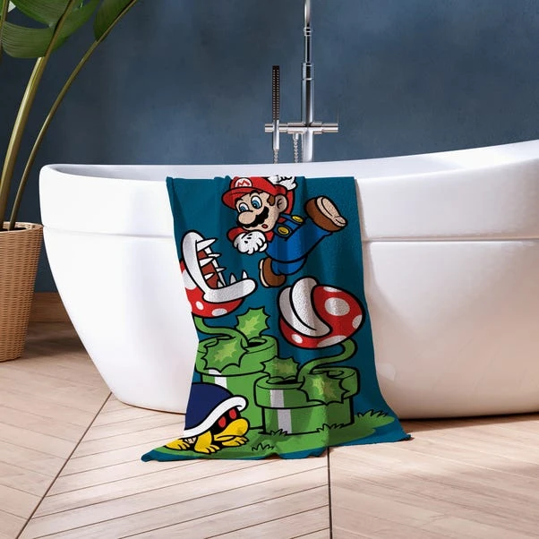 NINTENDO Super Mario Cotton Beach Towel 1 NINTENDO Super Mario Cotton Beach Towel