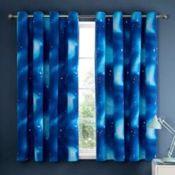 Catherine Lansfield Ombre Stars Eyelet Curtains -IT Luggage Kids Sales Store 30932036 alt02