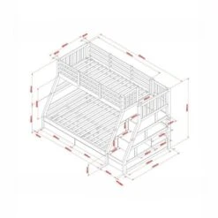 Flair Lunar Triple Bunk Bed -IT Luggage Kids Sales Store 30937489 alt09