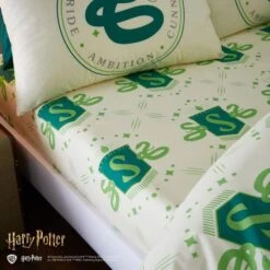 Harry Potter Slytherin Fitted Sheet 3 Harry Potter Slytherin Fitted Sheet -IT Luggage Kids Sales Store 30945408