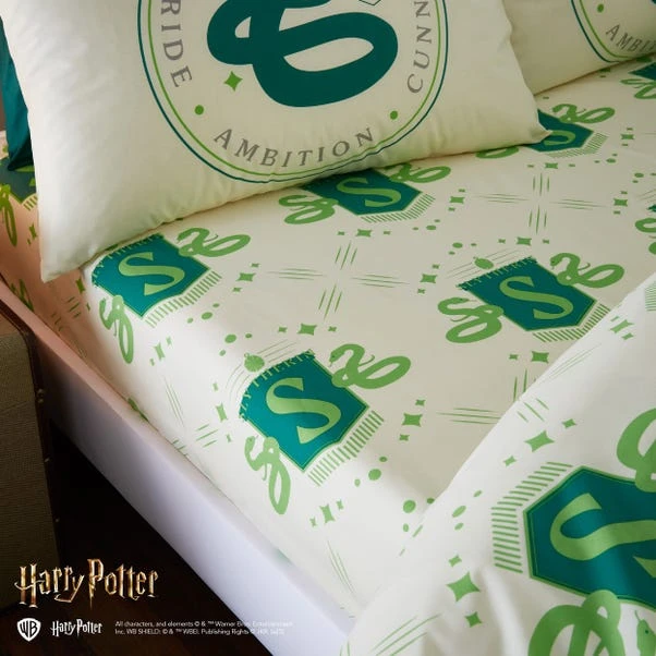 Harry Potter Slytherin Fitted Sheet 2 Harry Potter Slytherin Fitted Sheet - Image 2