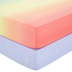 Set Of 2 Bright Rainbow Ombre Fitted Sheets -IT Luggage Kids Sales Store 30945426 alt02