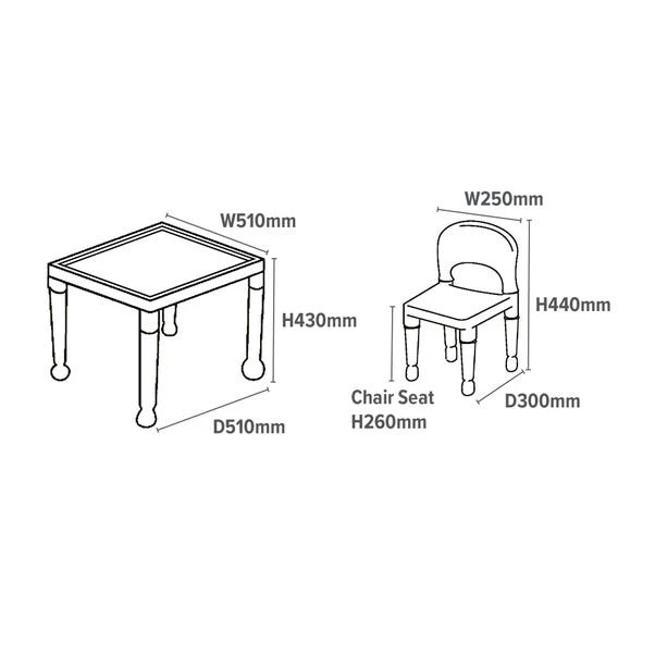 Liberty House Kids Plastic Table And Two Chairs Set 7 Liberty House Kids Plastic Table And Two Chairs Set - Image 7