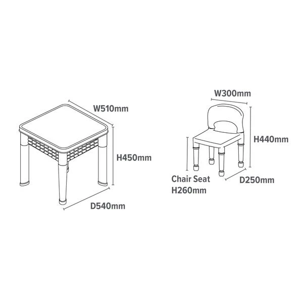 Liberty House Kids 5 In 1 Activity Table And Two Chairs Set 10 Liberty House Kids 5 In 1 Activity Table And Two Chairs Set - Image 10