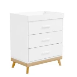 Babymore Mona Nursery Chest Changing Table, White -IT Luggage Kids Sales Store 30964214 alt03