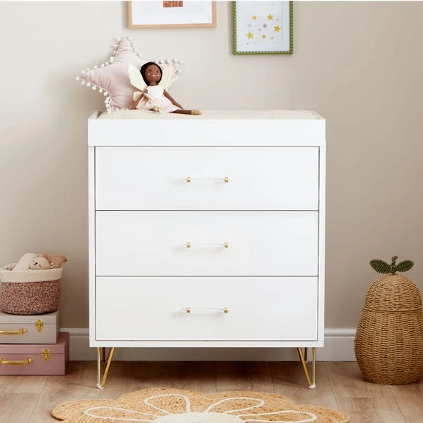 Babymore Kimi Acrylic Nursery Chest Changing Table 1 Babymore Kimi Acrylic Nursery Chest Changing Table