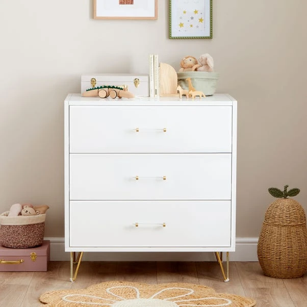 Babymore Kimi Acrylic Nursery Chest Changing Table 3 Babymore Kimi Acrylic Nursery Chest Changing Table - Image 3