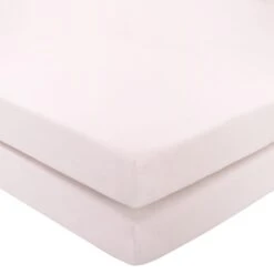 Pack Of 2 Plain 100% Cotton Jersey Fitted Sheets -IT Luggage Kids Sales Store 30966767