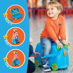 Trunki Terrance Ride On Suitcase -IT Luggage Kids Sales Store 30975837 alt03