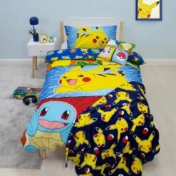 Pokemon Retro Reversible Single Duvet Cover & Pillowcase Set