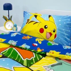 Pokemon Retro Reversible Single Duvet Cover & Pillowcase Set -IT Luggage Kids Sales Store 30977927 alt03