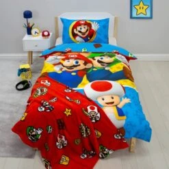 Nintendo Super Mario Splitter Reversible Single Duvet & Pillowcase Set