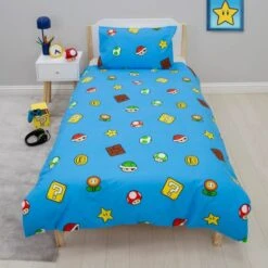 Nintendo Super Mario Splitter Reversible Single Duvet & Pillowcase Set -IT Luggage Kids Sales Store 30977935 alt02
