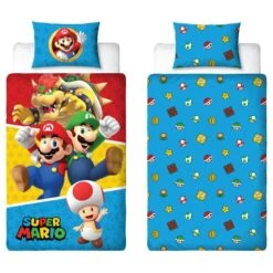 Nintendo Super Mario Splitter Reversible Single Duvet & Pillowcase Set -IT Luggage Kids Sales Store 30977935 alt05