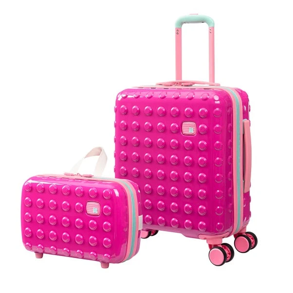 IT Luggage Set Of 2 Bobble Bloc Kids Suitcases 1 IT Luggage Set Of 2 Bobble Bloc Kids Suitcases