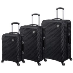 IT Luggage Set Of 3 Recline Hard Shell Suitcases